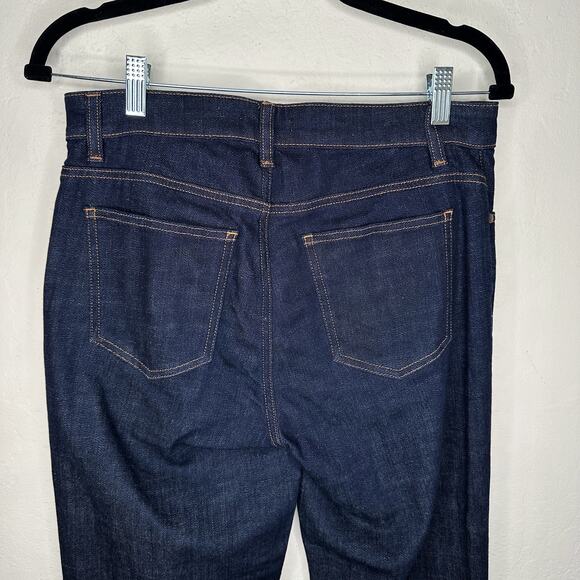 Eileen Fisher Cotton Stretch Dark Wash Denim Slim Straight Leg Jeans 4 - Picture 10 of 14